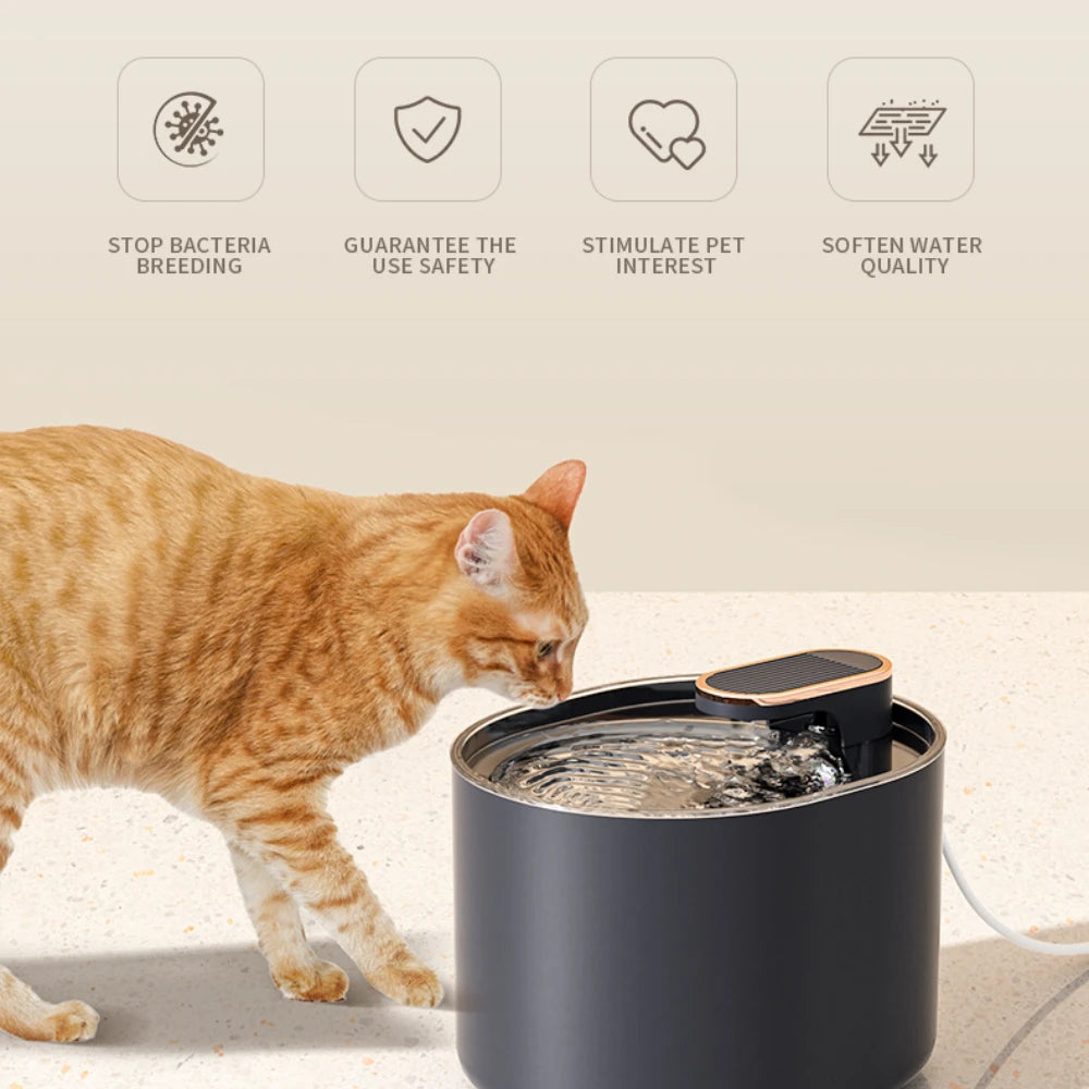 3L Cat Water Fountain, Stop bacteria growth, promote pet health with a safe and high-quality drinking fountain.