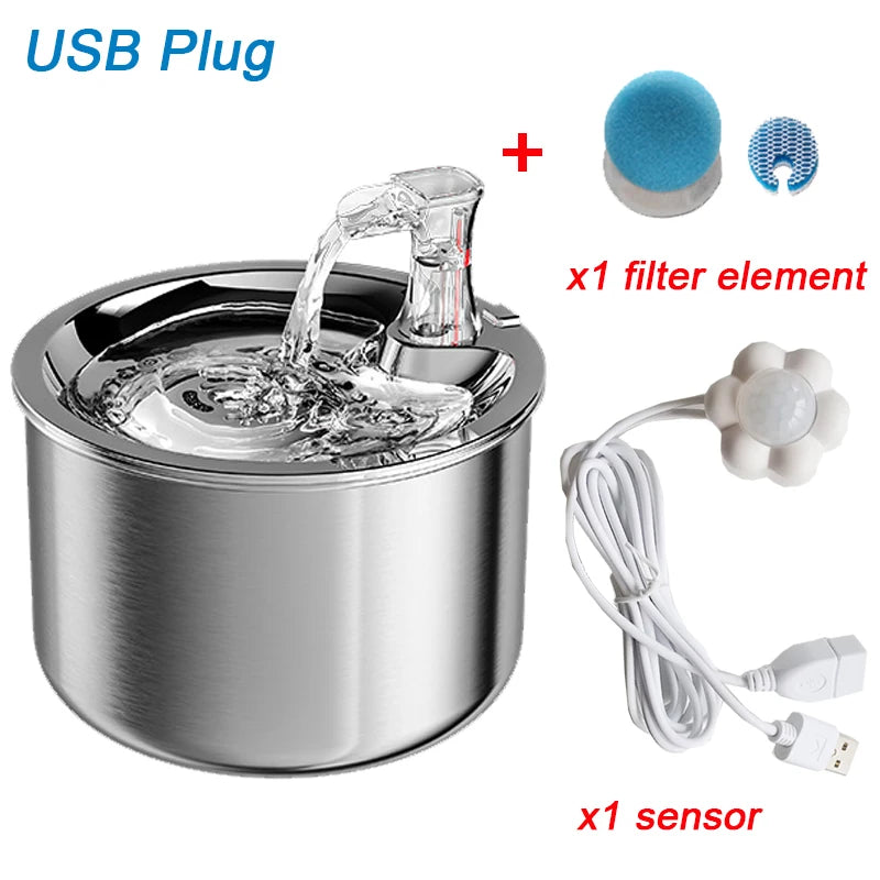 Features USB plug for easy charging, includes one filter element and one motion sensor.