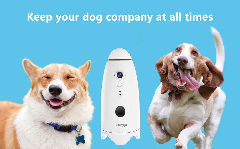 Smart 1080p Dog Camera, Monitor and interact with your pet remotely using our smart camera.