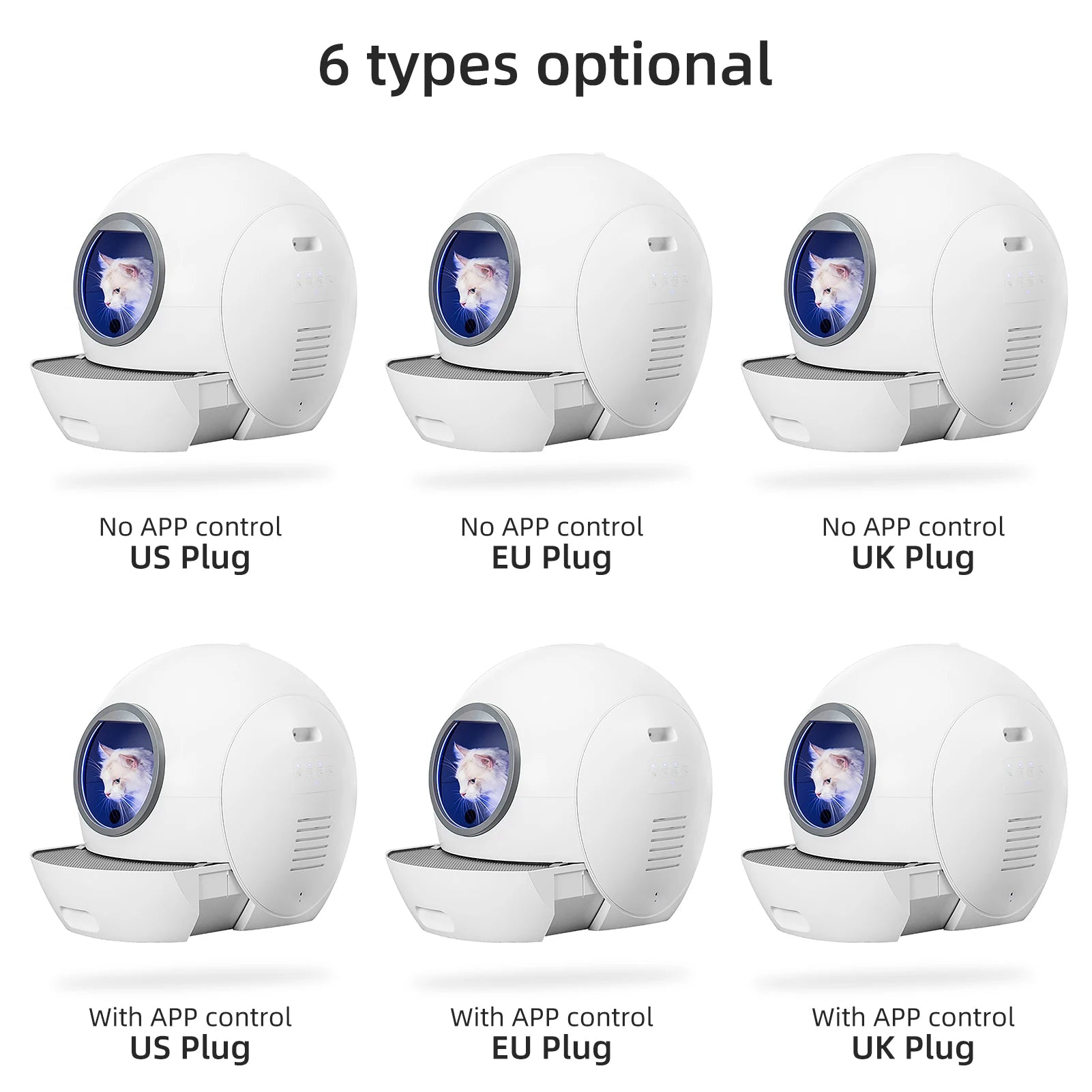 VOFORD Cat Litter Box, Oversized, self-cleaning cat litter box with smart features for a premium feline experience.