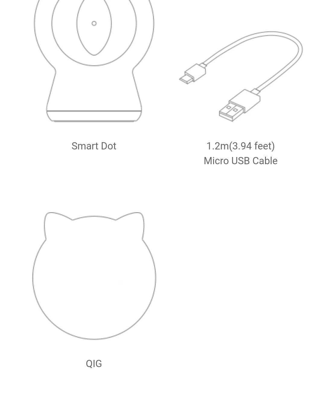 Comes with a 3.9-foot micro USB cable for charging.