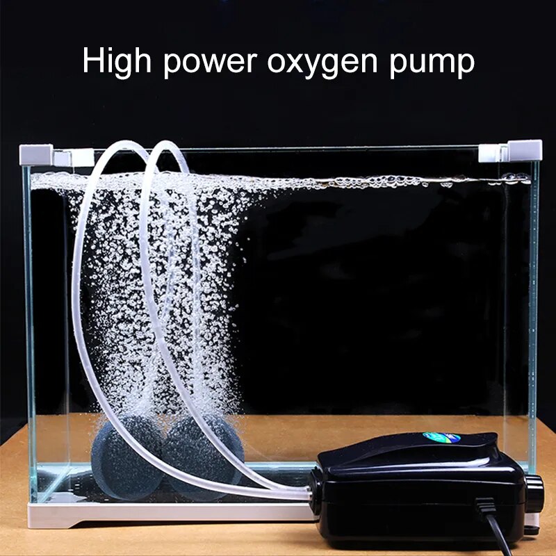 SOBO Silent Aquarium Oxygen Air Pump - Fish Tank Adjustable Air Volume High Power Oxygenator Air Compressor Aerator 220v 12w