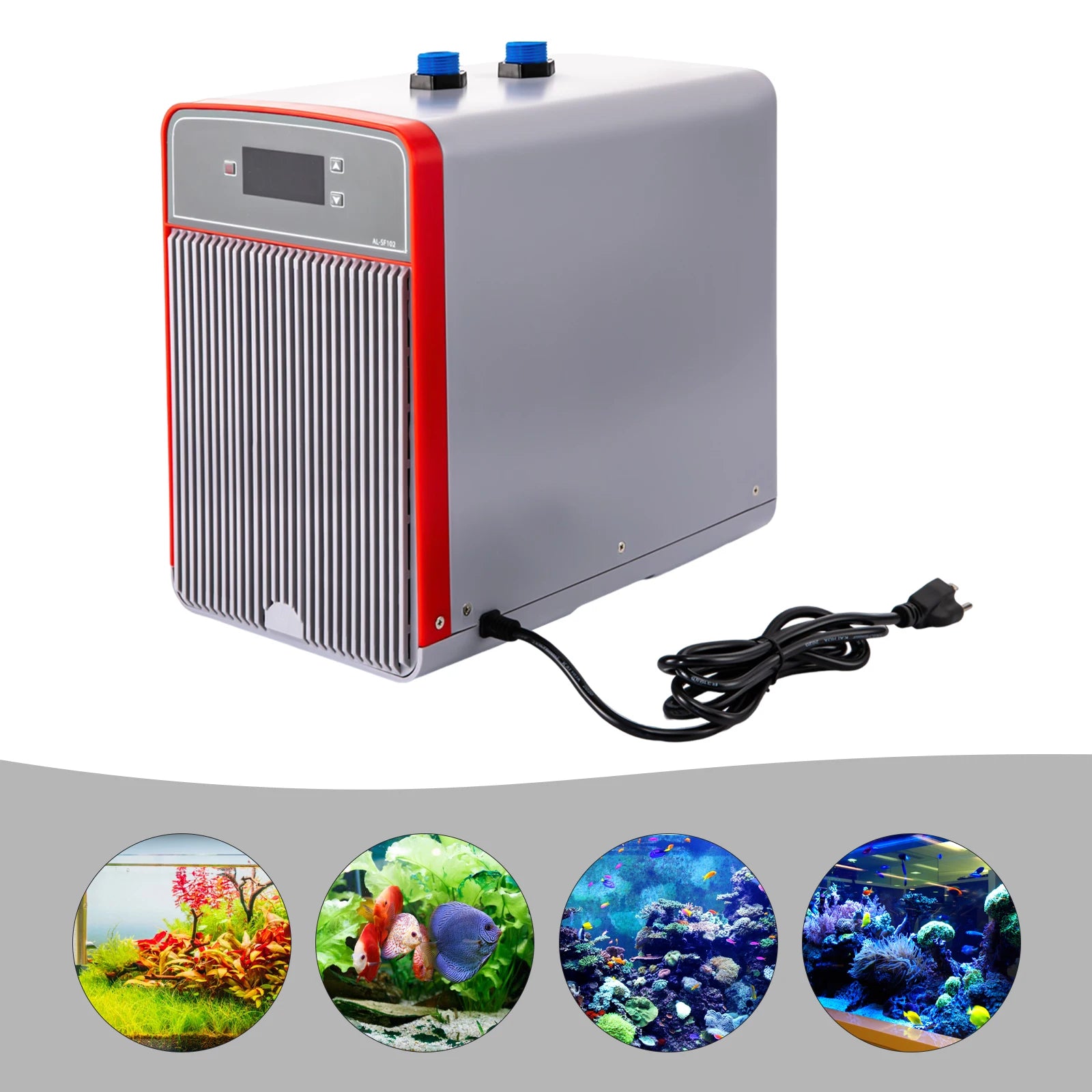 Aquarium Chiller, Water tank capacity limit: Less than 42 gallons.