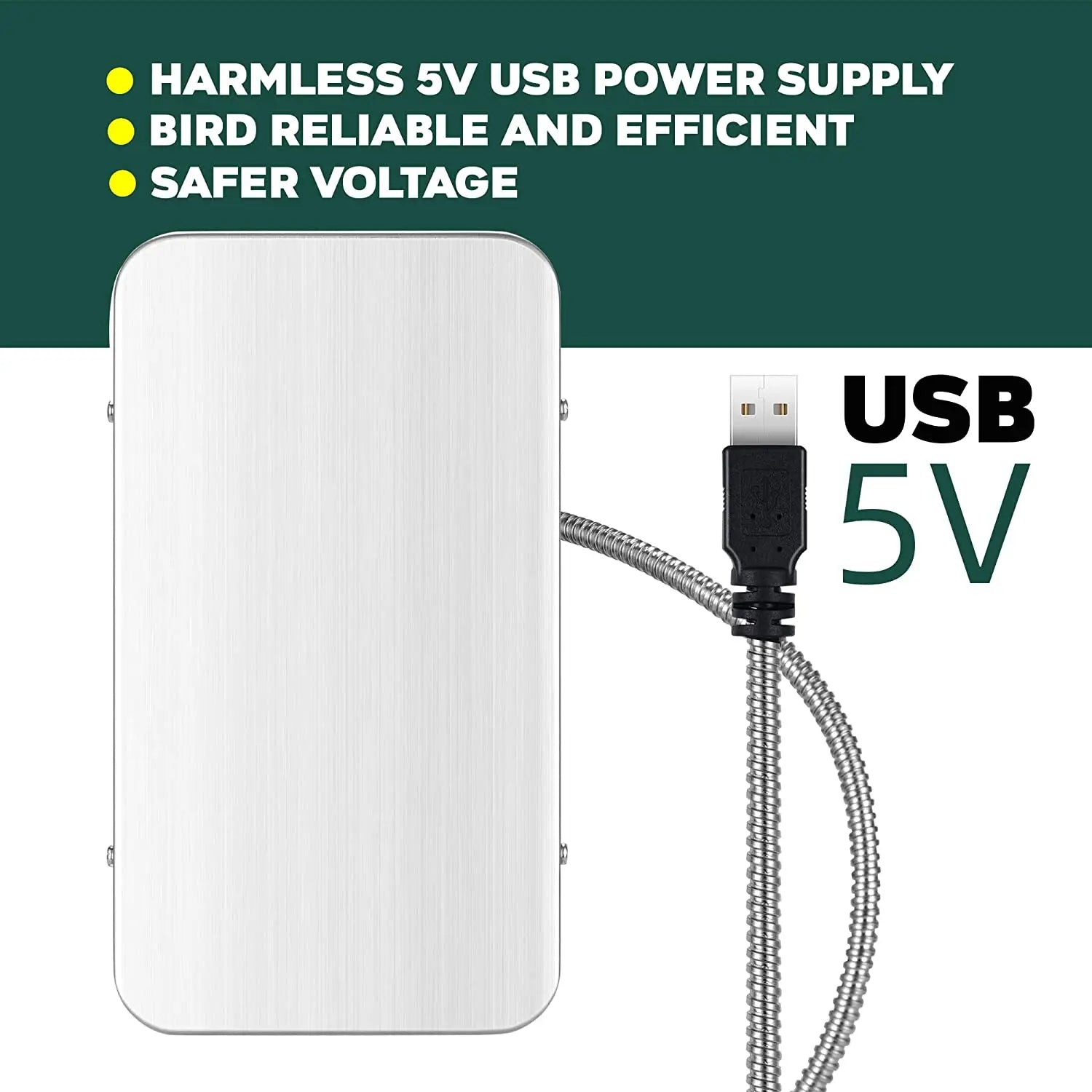 Birds Thermostat Lamp, USB-powered bird warmer for parrots, providing safe 5V voltage for comfort.