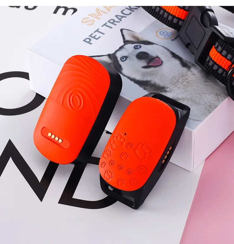 4G Pet Locator with GPS tracking, vibration alarm, and IP67 waterproof design for lost dog or cat prevention.