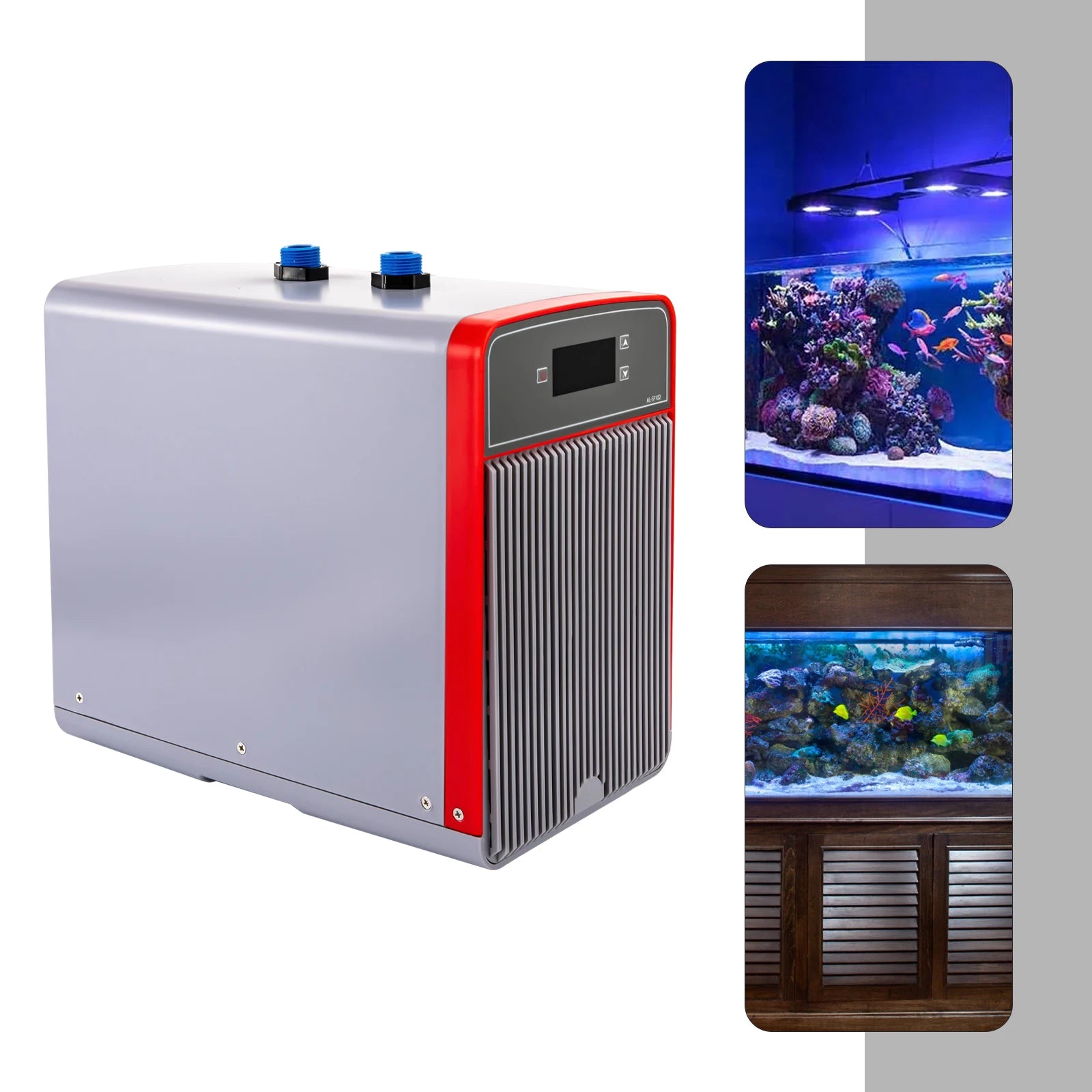 Aquarium Chiller, Aquarium Water Chiller Specifications: AL-SF102, grey plastic, US standard plug, and more.