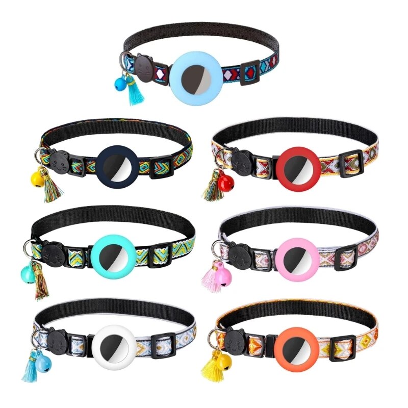 Anti-Lost Cats Collar - Breakaway Cats Collar Waterproof GPS Trackers Holder Lightweight Safety Pet Collars 0.4’’ Width