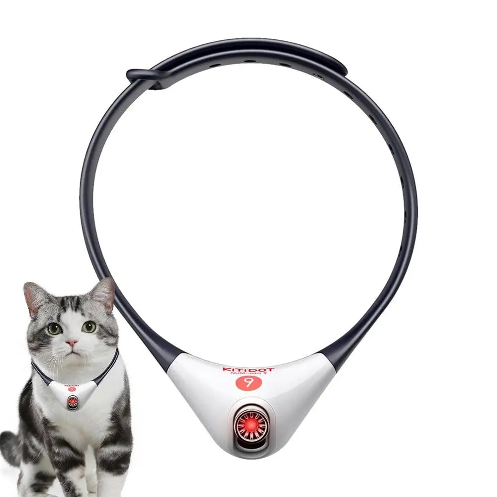 Wearable Cat Toys With LED Lights, Activate steady, blinking, or turn off LED light with easy clicks.