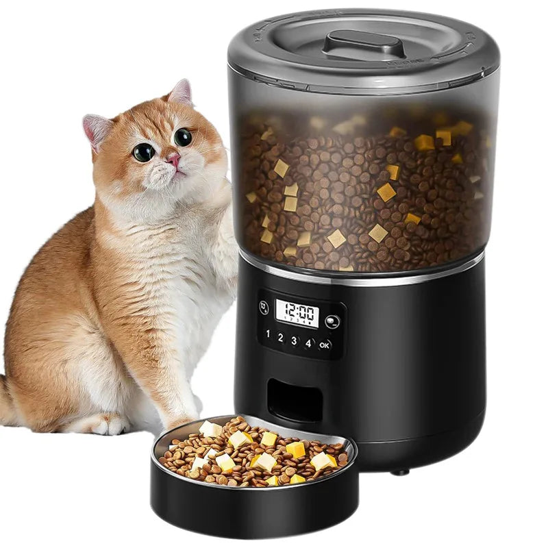 Tuya Smart WiFi 4L Pet Feeder, Multi-language support available in Tuya app, allowing users to switch between different languages.