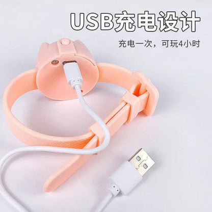 Pet Laser Cat Cheering Collar - LED Infrared USB Charging Cat Cheering Stick Cat Auto Hi Cat Toy