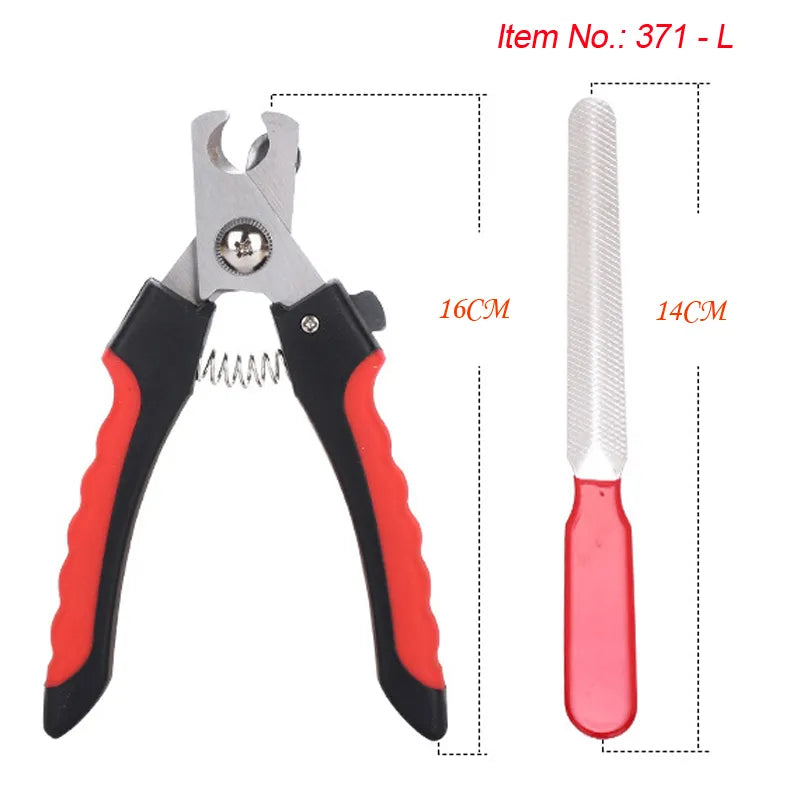 Pet Nail Clippers with Sickle Large Dog Nail Clippers Multifunctional Teddy Cat Stainless Steel Grooming Scissors