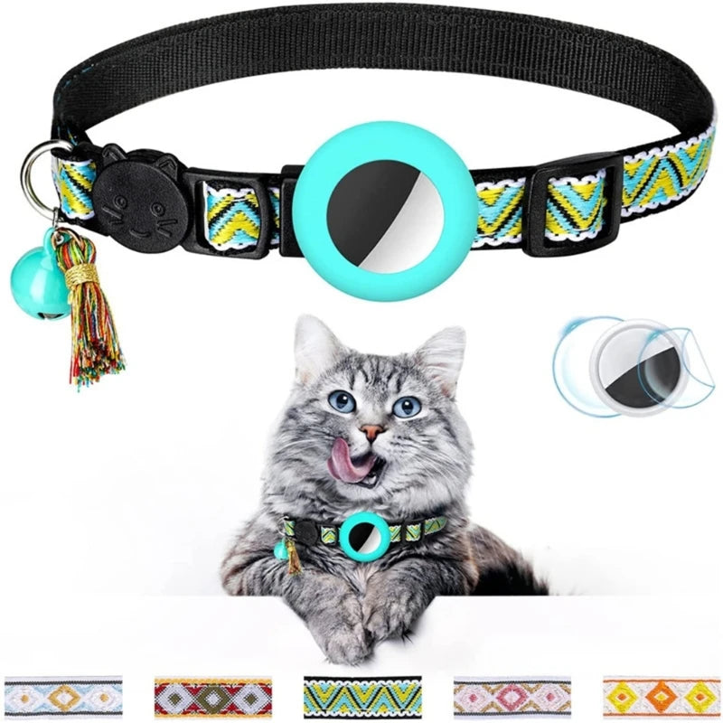 Anti-Lost Cats Collar, Waterproof GPS tracker collar for cats, with breakaway design and lightweight safety features.