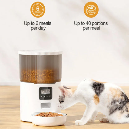 4L Pet Feeder - Tuya WIFI Automatic Dog Food Dispenser Smart Cat Feeder 2L Cat Automatic Drinking Fountain Dog Water Feeder