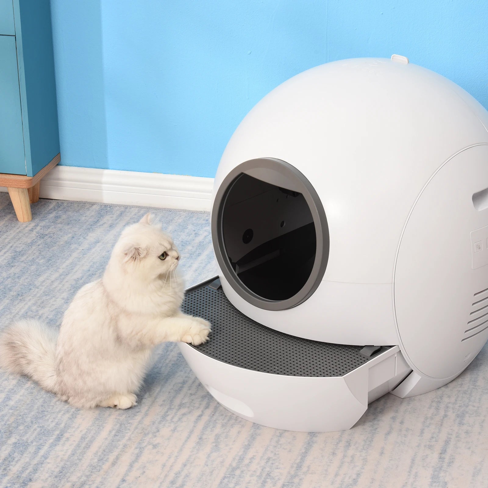VOFORD Cat Litter Box, Compact and portable handheld design ideal for small spaces.