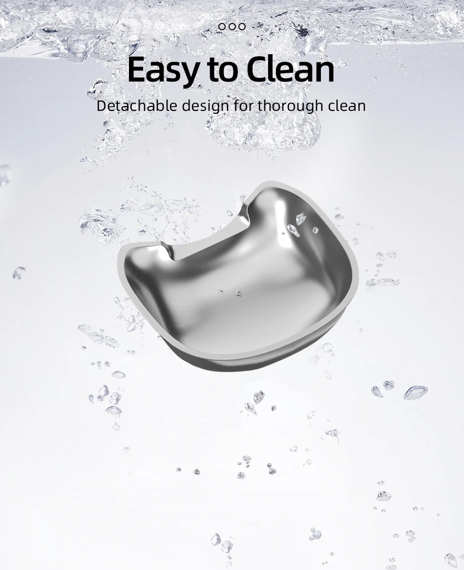 ROJECO Stainless Stee Feeder, Easy to clean, detachable design ensures thorough cleaning and maintenance.