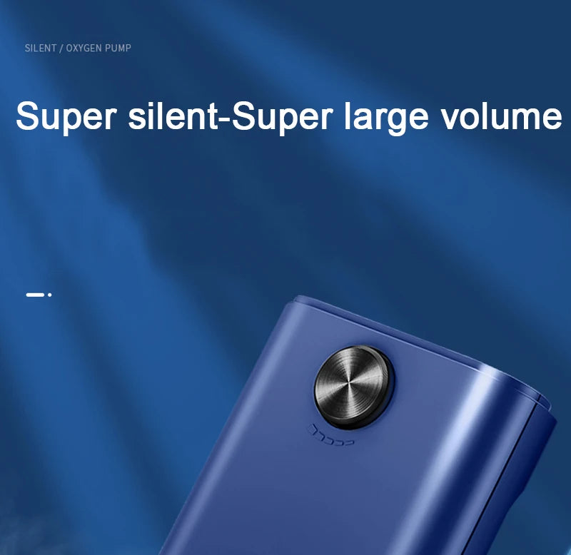 Silent Aquarium Oxygen Air Pump, Ultra-Silent Oxygen Pump with Large Volume Capacity