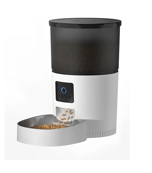 ROJECO Automatic Cat Feeder With Camera - Video Cat Food Dispenser Pet Smart Voice Recorder Remote Control Auto Feeder For Cat Dog