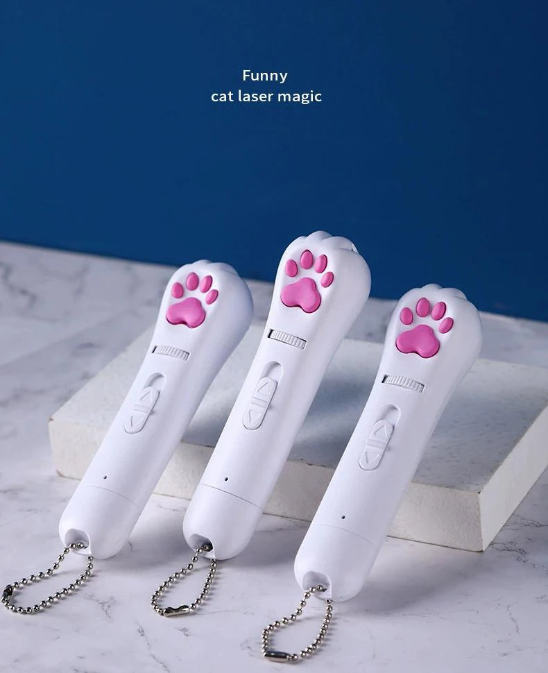 6 In 1 USB Pet Cats LED Laser, Eliminates battery hassles, plus eco-friendly option