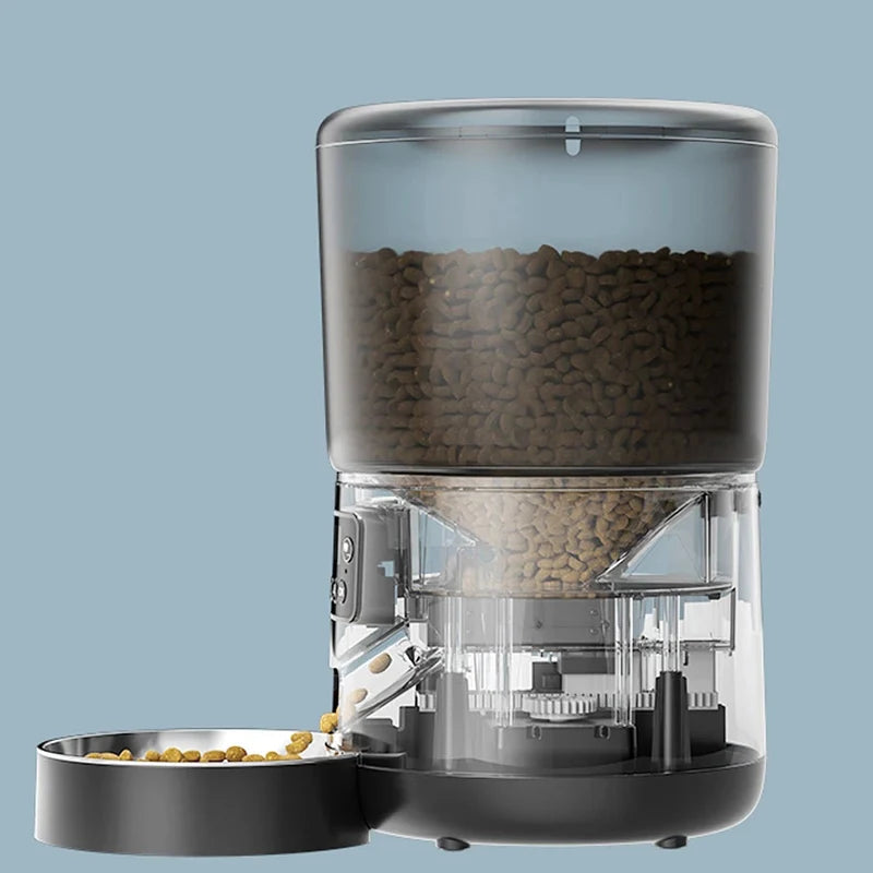 3L Automatic Cat Feeder, Smart feeder with mobile app for precise feeding and dispensing.