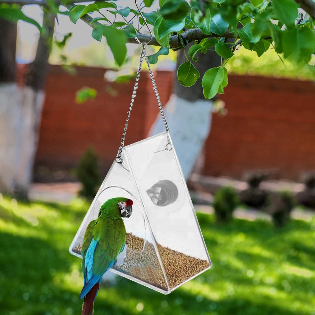 Smart Bird House, Smart bird feeder with camera for outdoor use, providing 1080p HD video and easy installation.