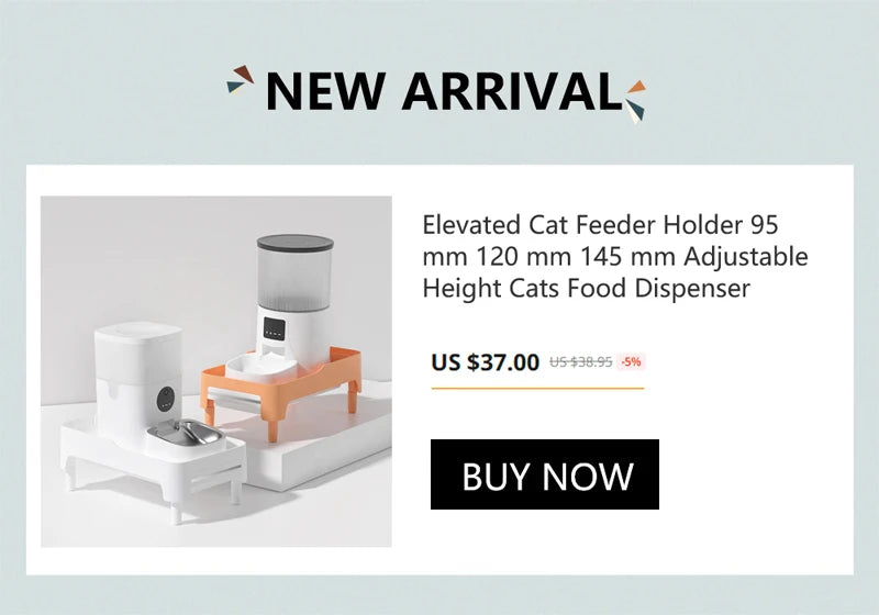 Surrunme 3L Smart Automatic Feeder, Smart feeder for cats and dogs with remote control options and adjustable height.