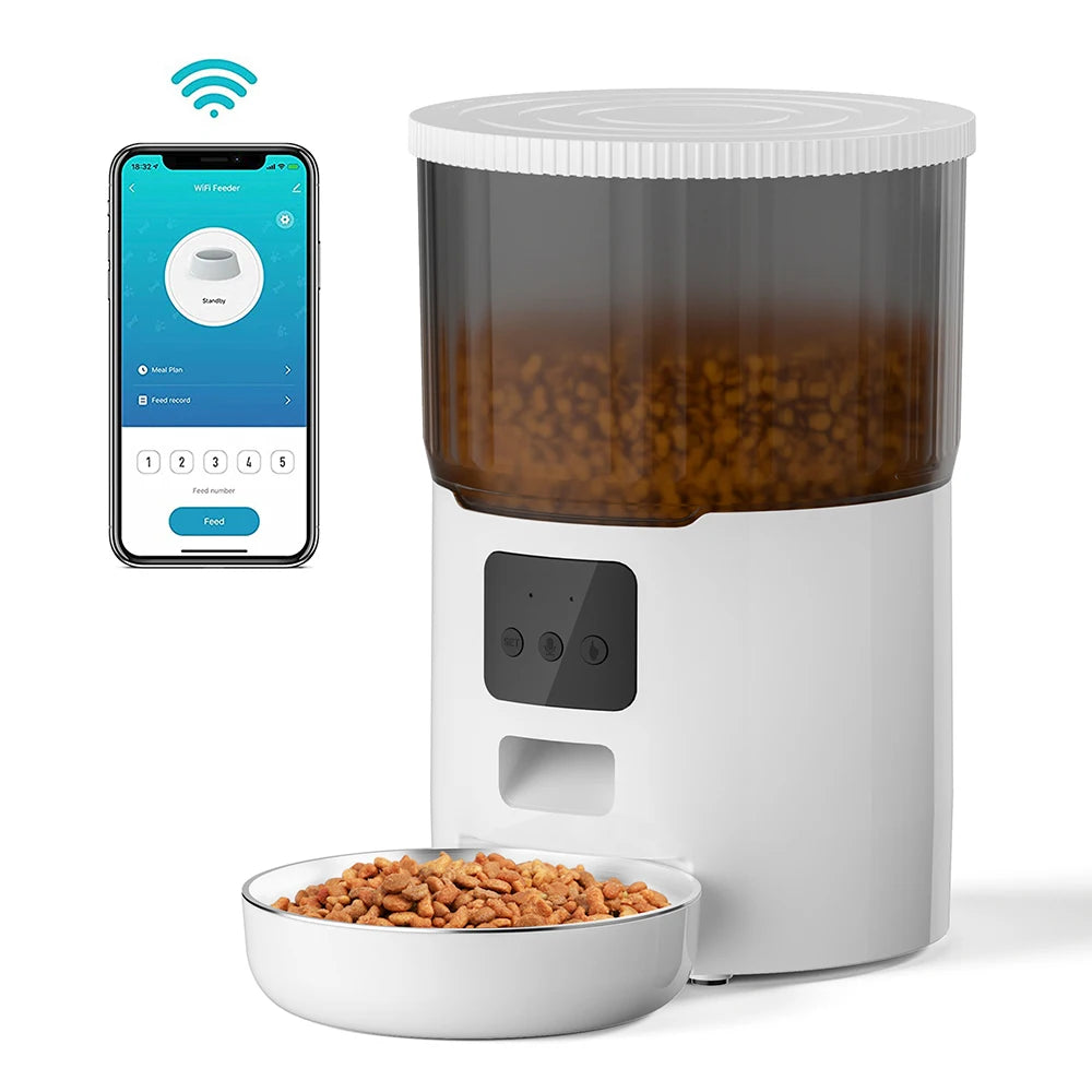 4L Pet Feeder, Automate pet mealtime with a smart Wi-Fi feeder, easy to use and program.