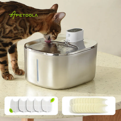 APETDOLA 4L Wireless Cat Water Fountain - For Cats Dog Drinker with Motion Sensor Dog Water Dispenser FS10PRO