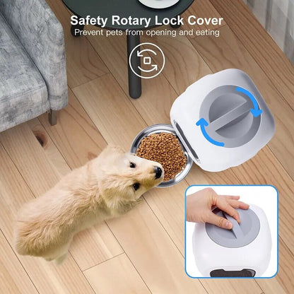 3.5L Automatic Pet Feeder - Intelligent Remote Control Cat And Dog Feeding Machine Timing Quantitative Automatic Food Machine