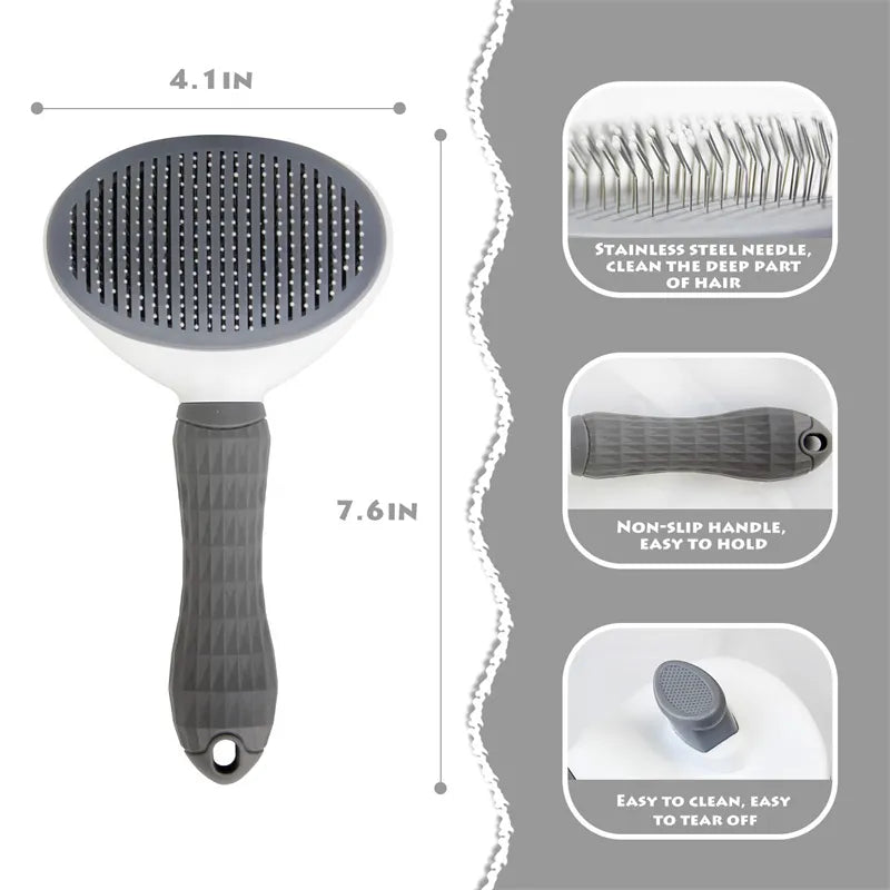 Pet Dog Hair Brush - Cat Comb Grooming And Care Cat Brush Stainless Steel Comb For Long Hair Dogs Cleaning Pets Dogs Accessories