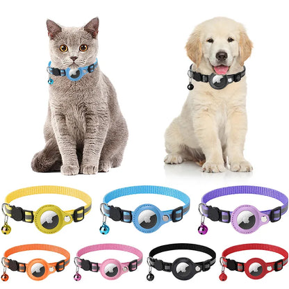 Anti-Lost Pet Cat Collar - For The Apple Airtag Protective Tracker Anti Lost Positioning Collar WaterProof Reflective Pet Collars