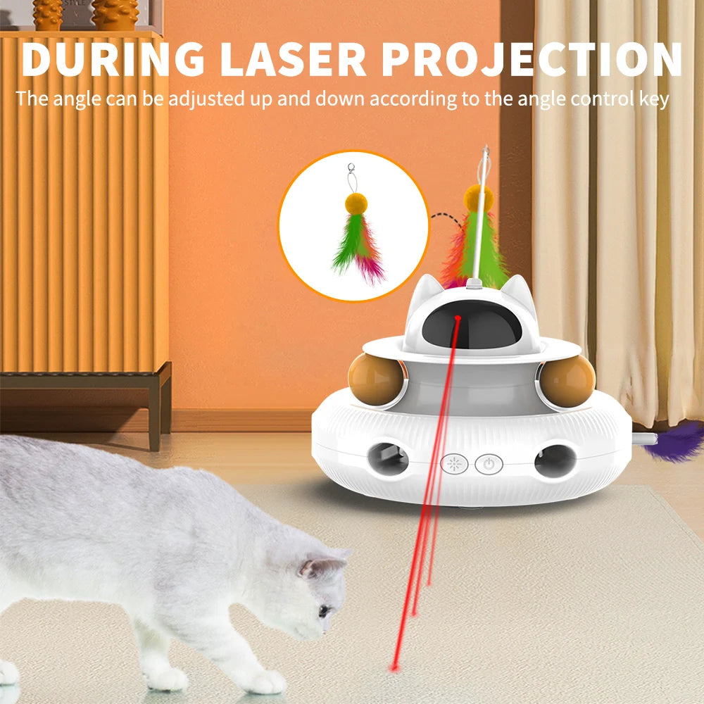 Adjust angle control key to customize laser beam trajectory during projection.