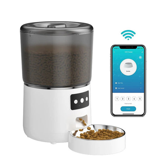 Tuya Smart WiFi 4L Pet Feeder - Cat And Dog Food Automatic Dispenser For Small And Medium-Sized Cats And Dogs Smart Remote Feeding