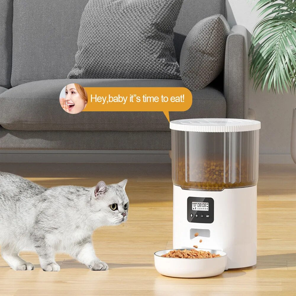 4L Pet Feeder - Tuya WIFI Automatic Dog Food Dispenser Smart Cat Feeder 2L Cat Automatic Drinking Fountain Dog Water Feeder