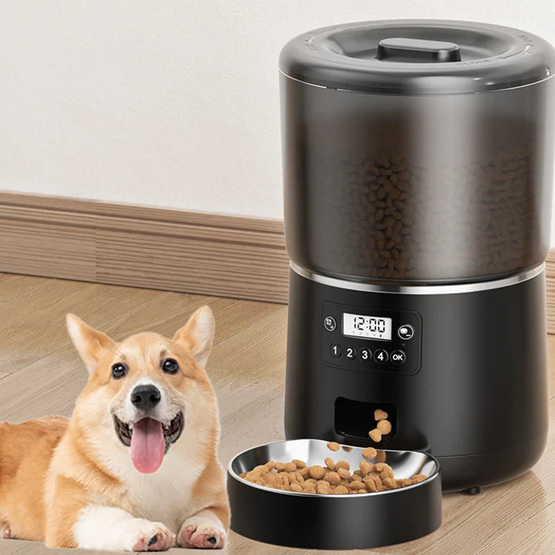 3L Automatic Cat Feeder, Smart sensor stops induction cooking when bowl is full, preventing overflow.