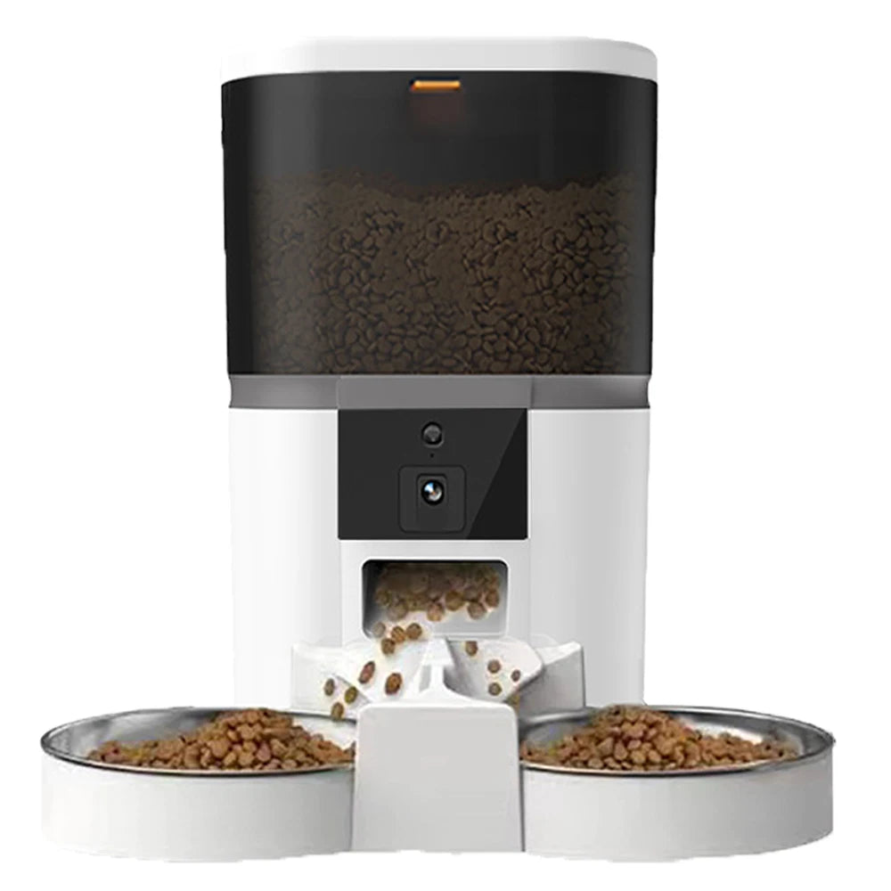 4L Automatic Cat Feeder, Automatic cat feeder with 4 compartments, revolutionizing pet care for felines and small dogs.