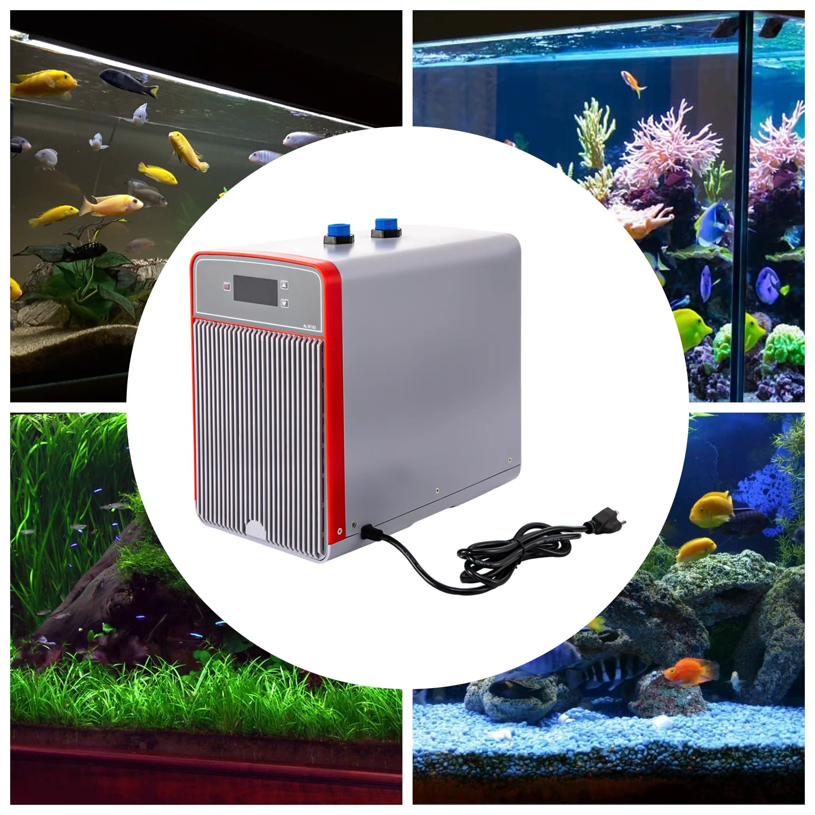 Aquarium Chiller, Allow minor color variations and 1-3cm measurement errors due to manual process when ordering.