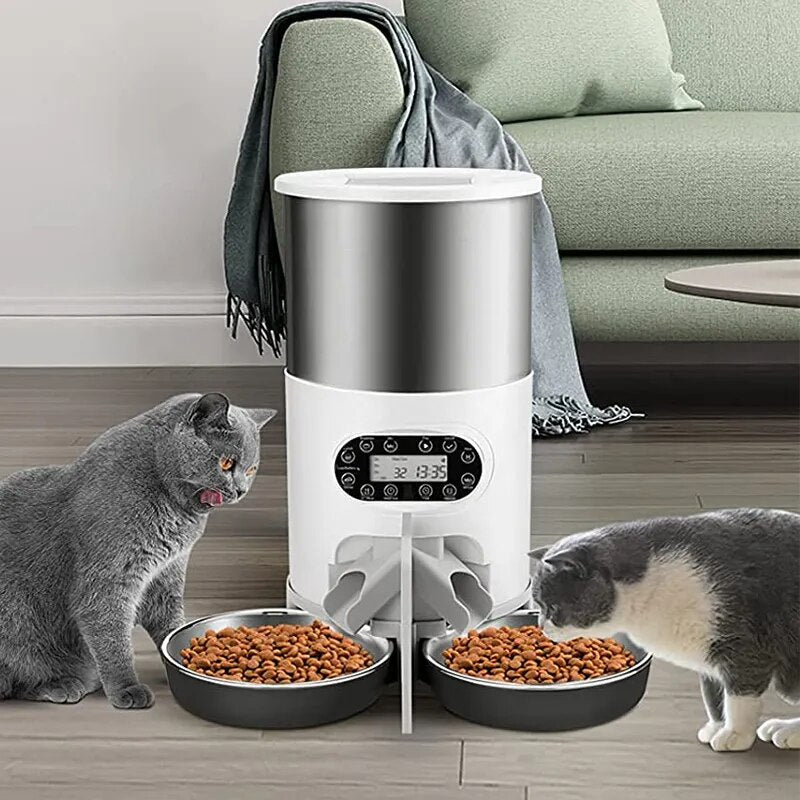 Smart APP 3L Pet Feeder - Cat And Dog Food Automatic Dispenser Suitable For Small And Medium-Sized Cats And Dogs Remote Feeding