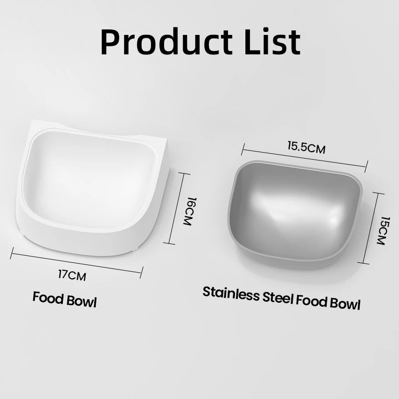 Accessories for automatic pet feeder, includes stainless steel single bowl and double bowl.