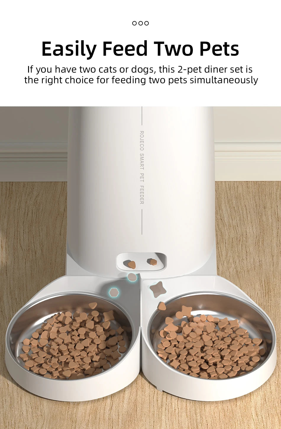 ROJECO Stainless Steel Single & Double Bowl Accessories with DC power, suitable for button version and WiFi version.