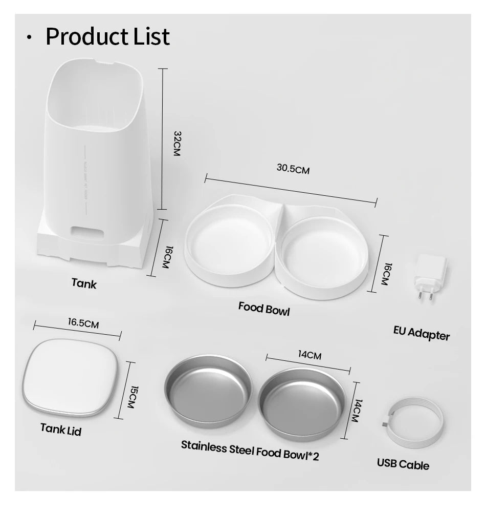 ROJECO 4L Automatic Cat Feeder, Indicator lights show connection (green), no food (red) and more, helping monitor pet's feeding.