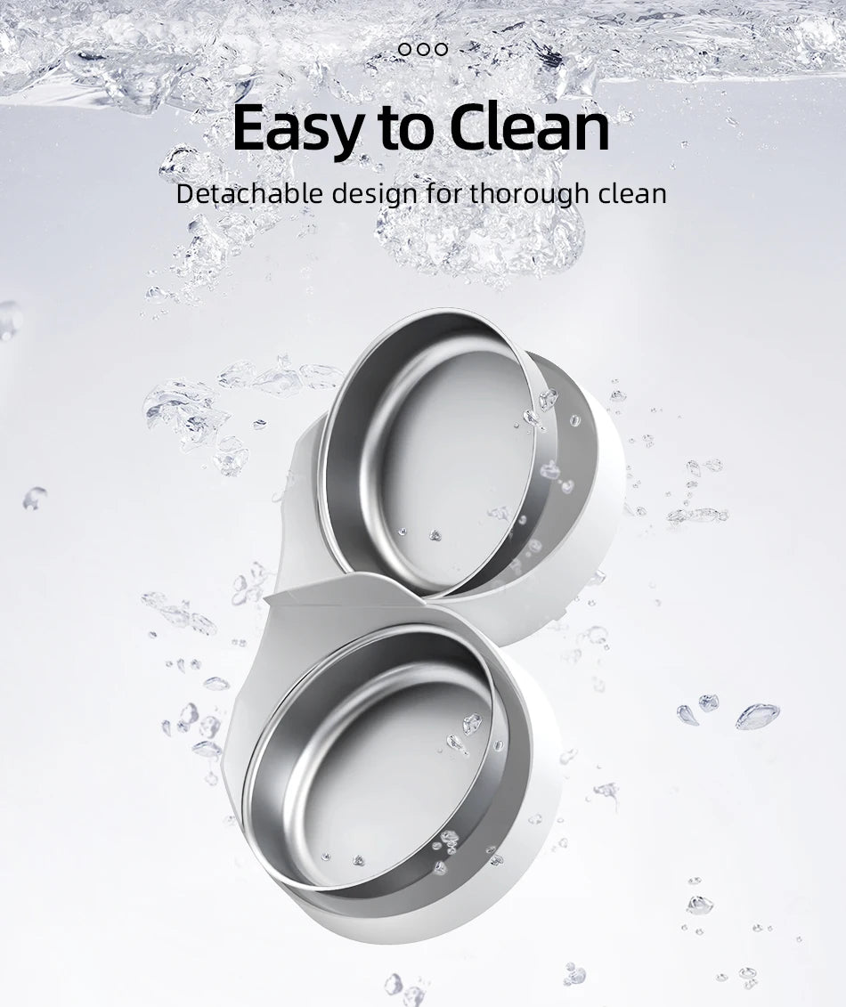 Easy cleaning with removable stainless steel bowls for thorough sanitizing.