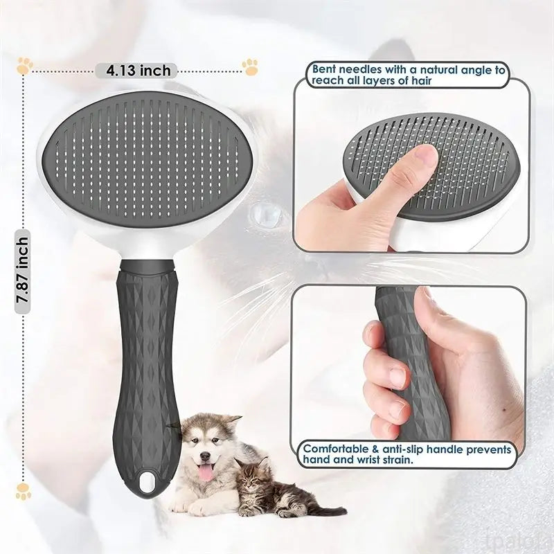 Pet Dog Hair Brush, Ergonomic bent needles for comfortable crafting with reduced hand and wrist strain.