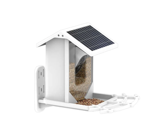 Bird Feeder Video Camera - With Solar Panel WiFi Battery Wireless Outdoor Cam Bird Feeders House AI Smart Identify Bird Specifies