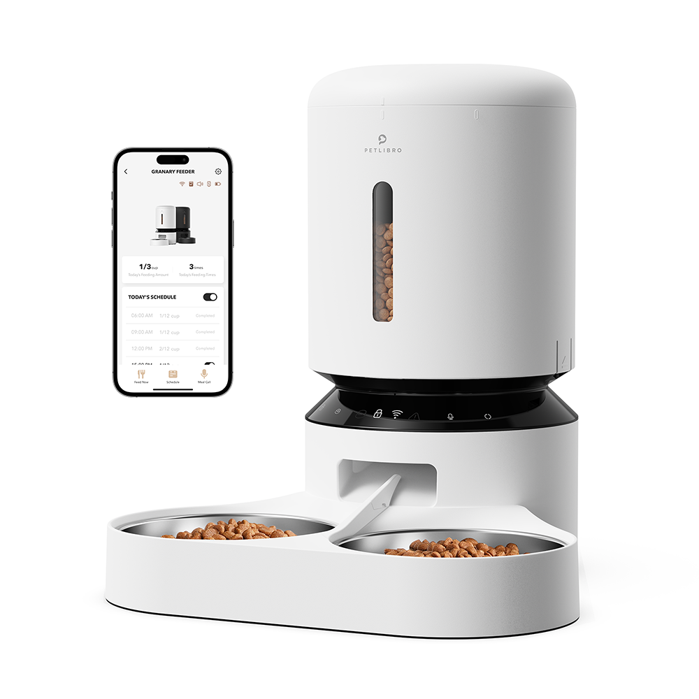 PETLIBRO 5L 5G WiFi Automatic Cat / Dog Feeder, Automated feeder with timed meals, low food sensor, and freshness preservation for cats and dogs.